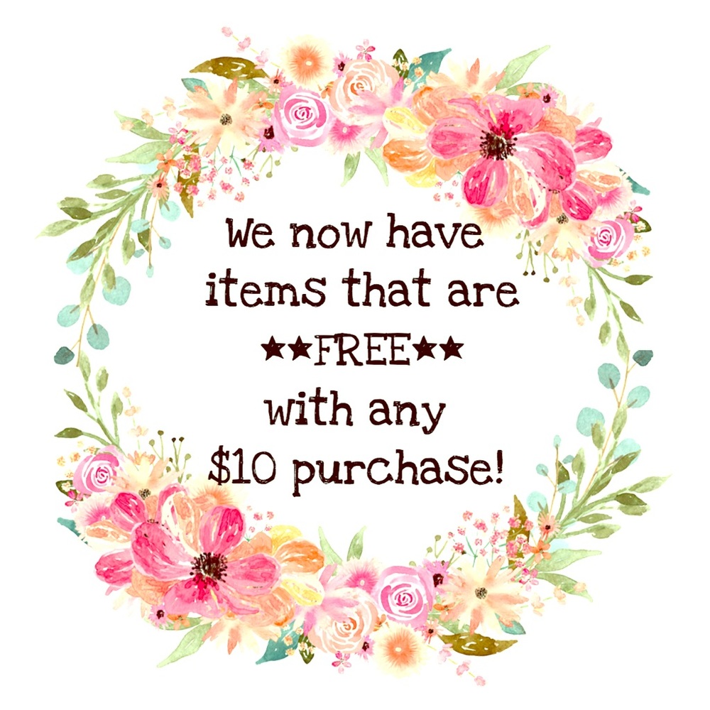 Look! Items that are FREE with any $10 purchase!